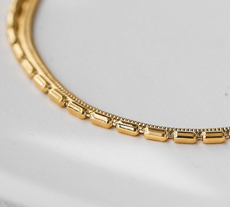 Double-layer Gold Chain Bracelet