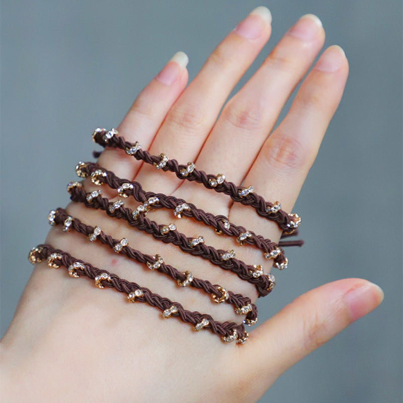 Elastic Crystal Hair Ties Pack 5