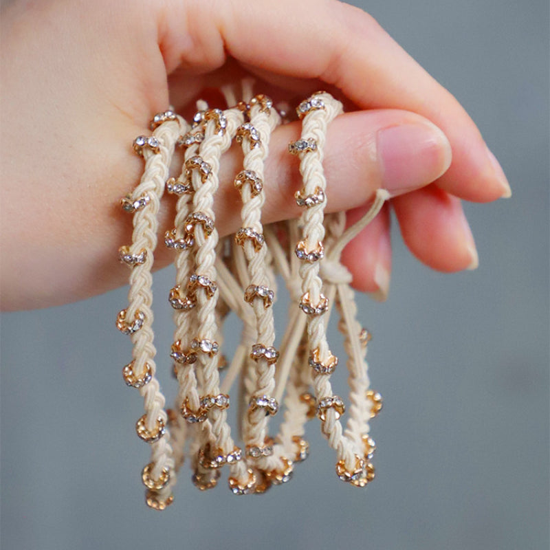 Elastic Crystal Hair Ties Pack 5