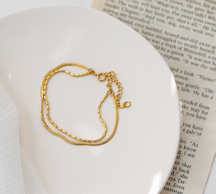 Double-layer Gold Chain Bracelet