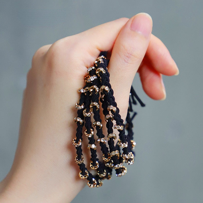 Elastic Crystal Hair Ties Pack 5