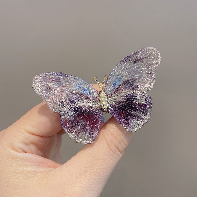 Embroidered Lace Butterfly Hair Clip