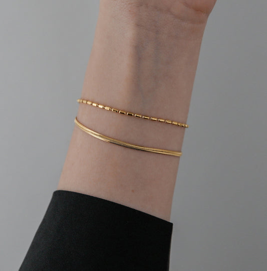 Double-layer Gold Chain Bracelet