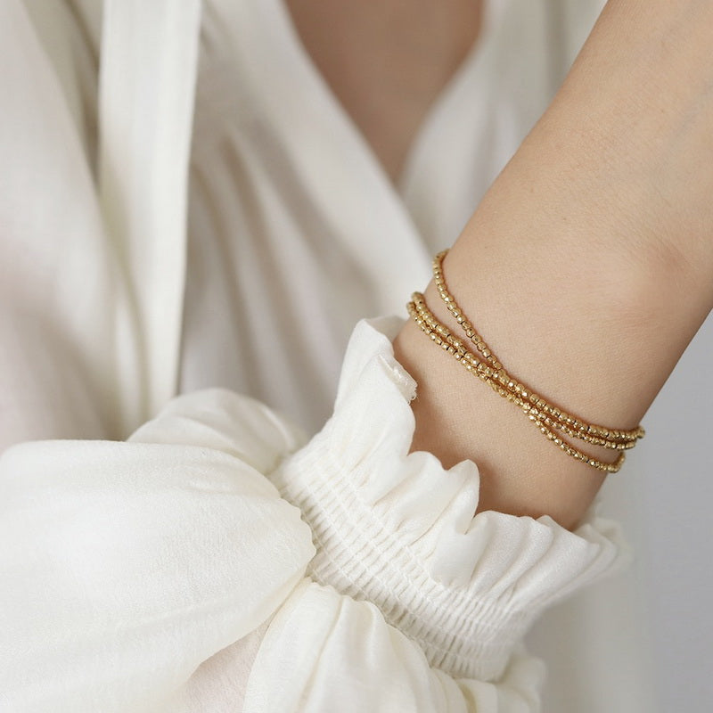 Gold Seeds Beaded Bracelet