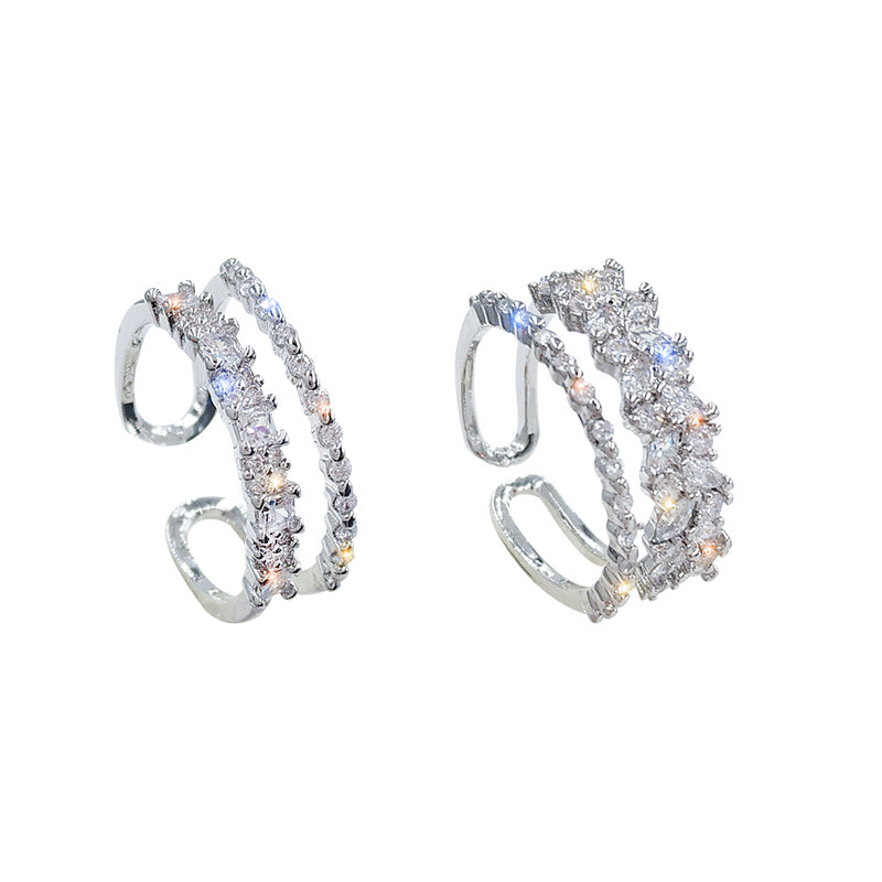 Zircon Stack Cuff Ring