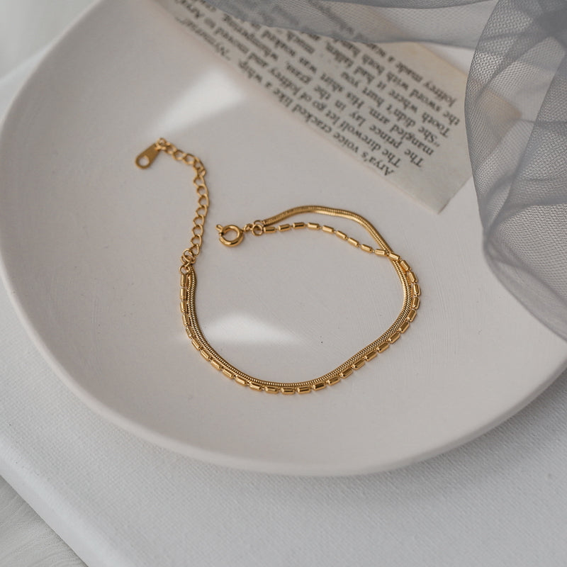 Double-layer Gold Chain Bracelet