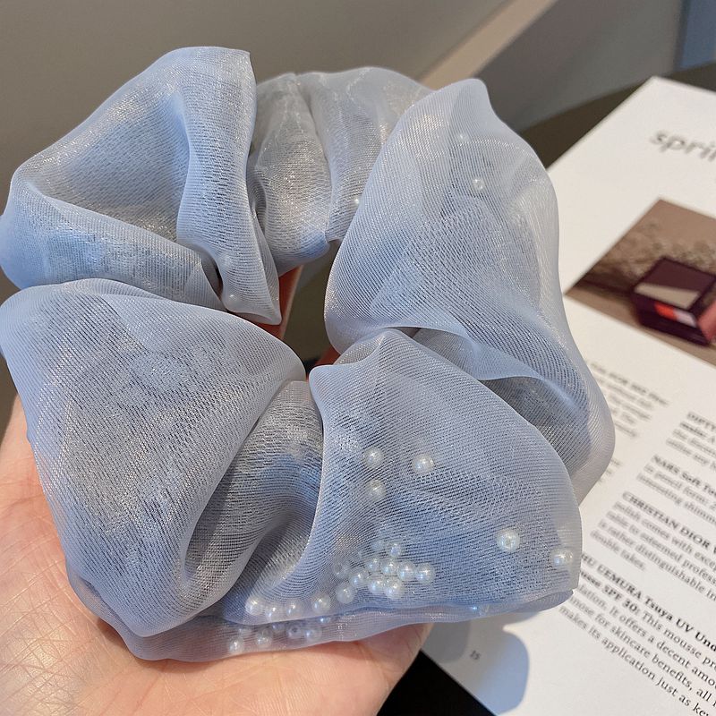 Organza Lace Pearl Hair Scrunchies