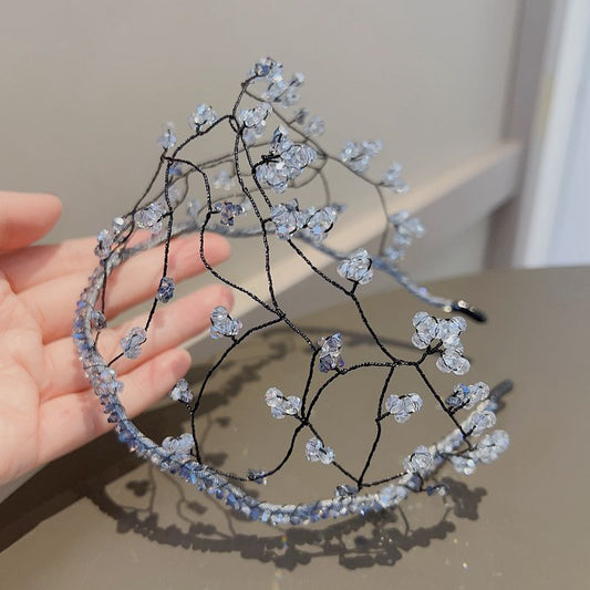 Blue Crystal Hair Vine Headband