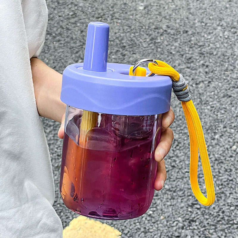 Fruit Infuser Water Bottle with Straw 500ml