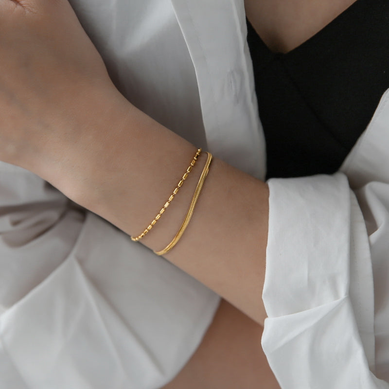Double-layer Gold Chain Bracelet