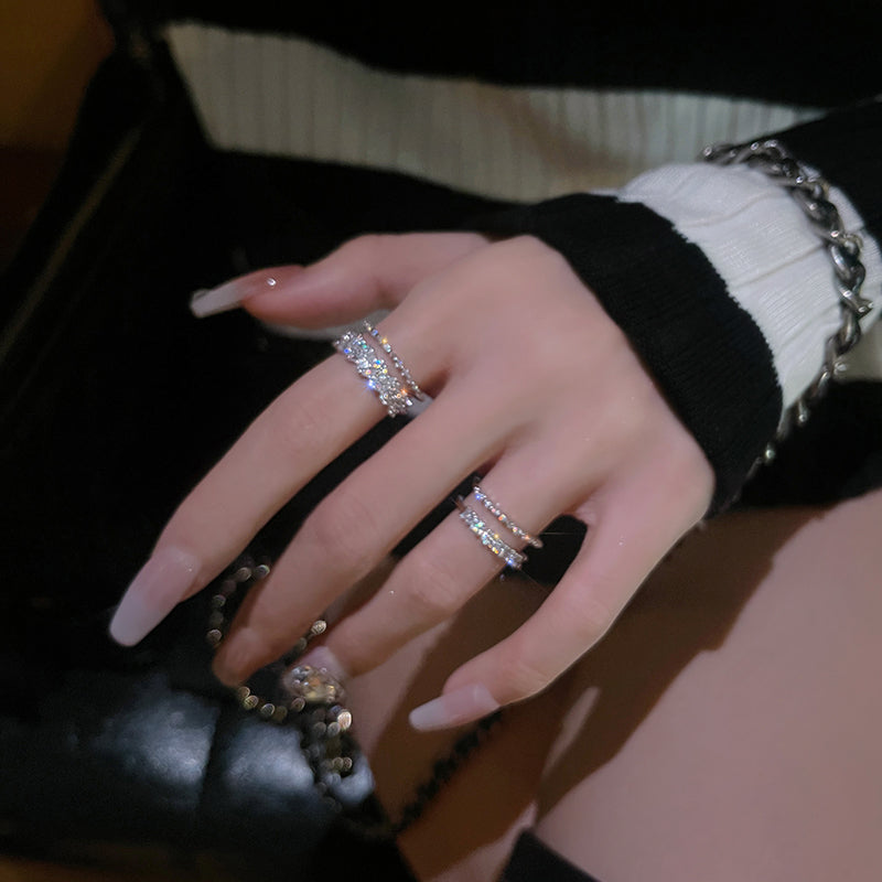 Zircon Stack Cuff Ring