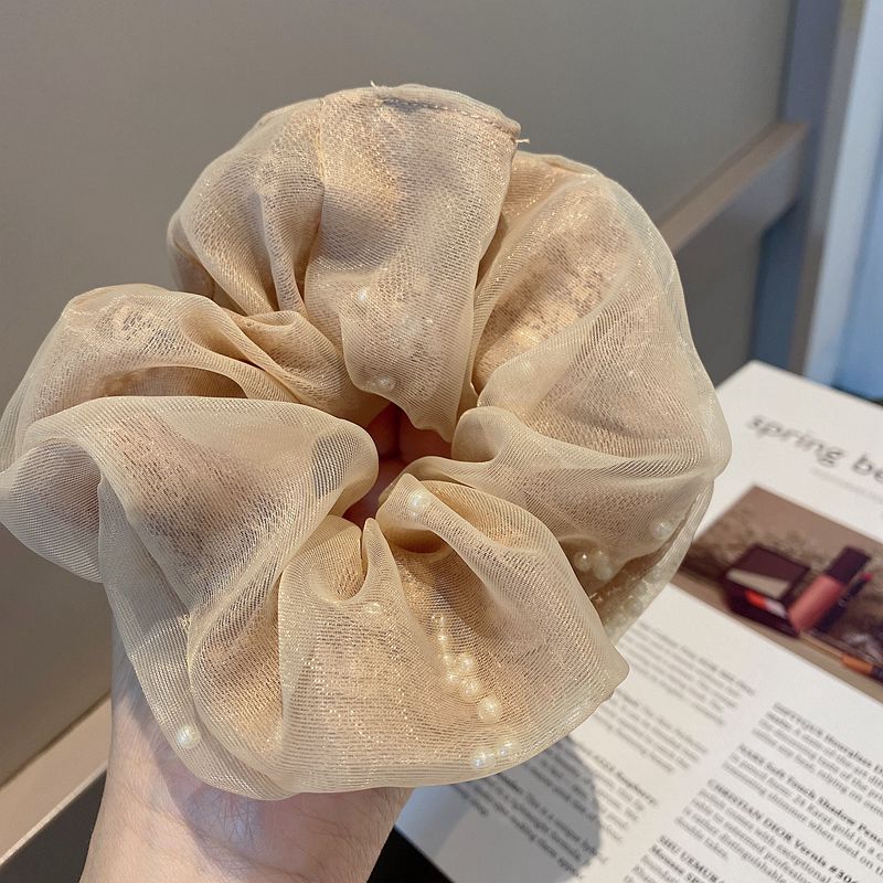 Organza Lace Pearl Hair Scrunchies