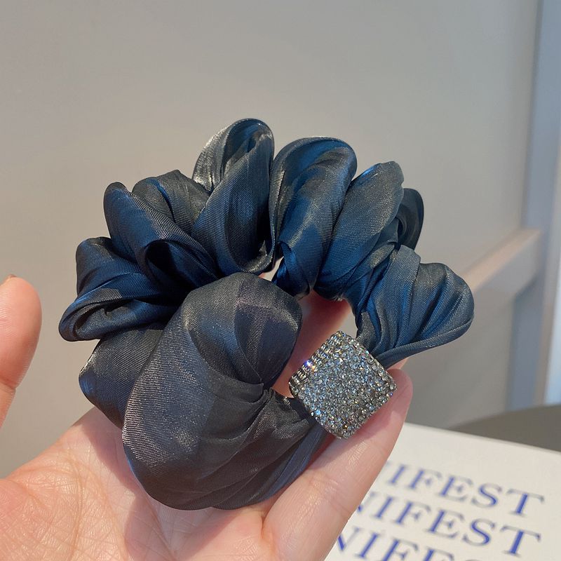 Rhinestone Silk Satin Hair Scrunchies
