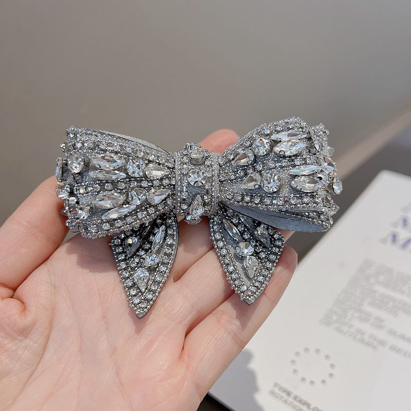Rhinestone Crystal Bow Hair Scrunchy Hair Clip