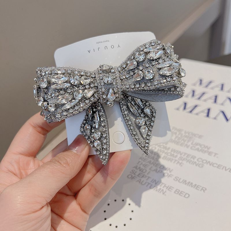 Rhinestone Crystal Bow Hair Scrunchy Hair Clip