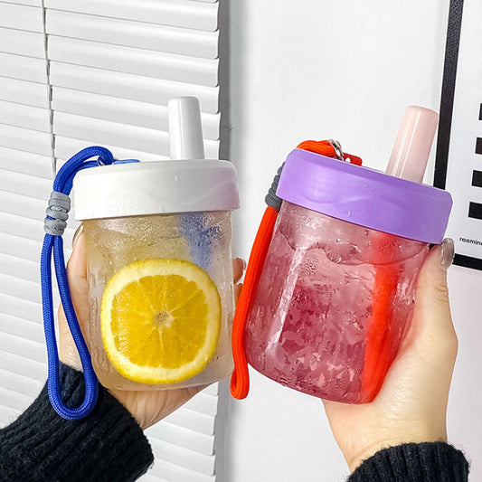 Fruit Infuser Water Bottle with Straw 500ml