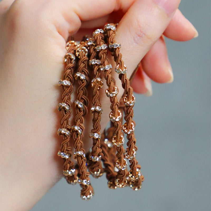 Elastic Crystal Hair Ties Pack 5