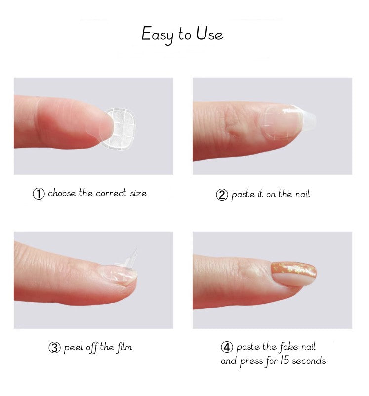 Blue Starry Sky Fake Press on Nails