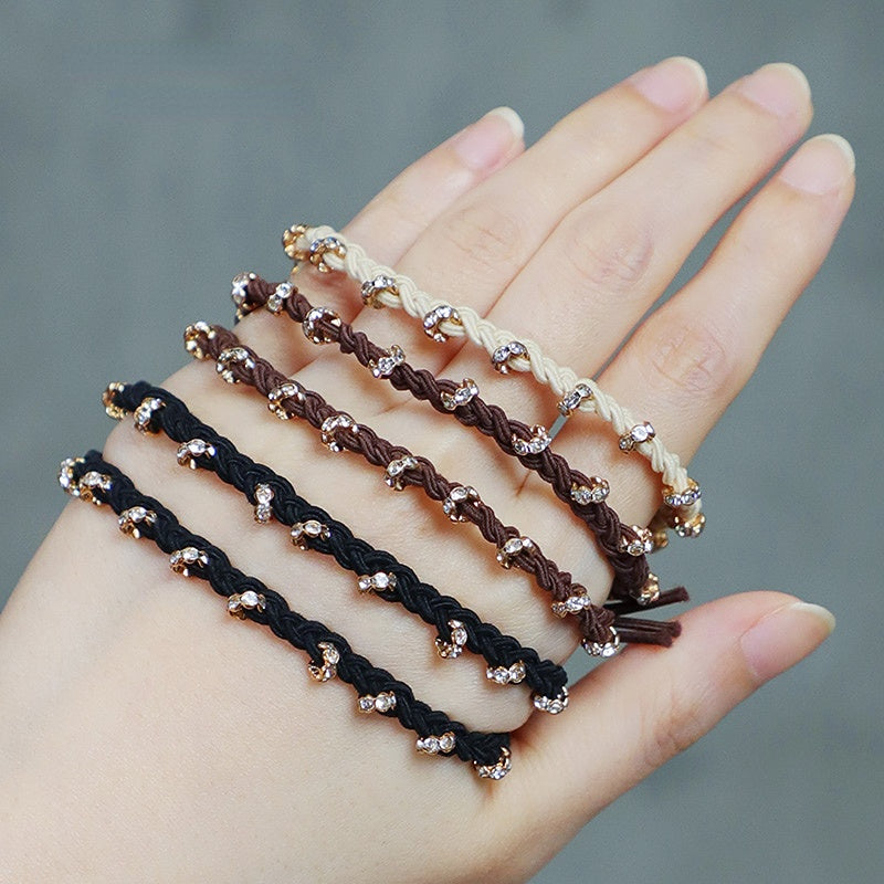 Elastic Crystal Hair Ties Pack 5