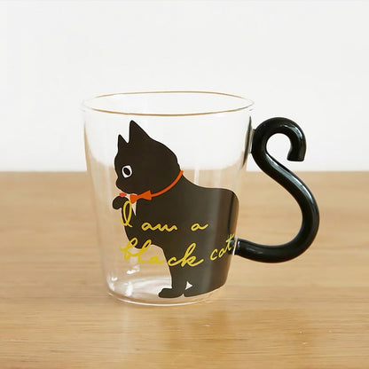 Cute Cat Glass Juice Coffee Cup