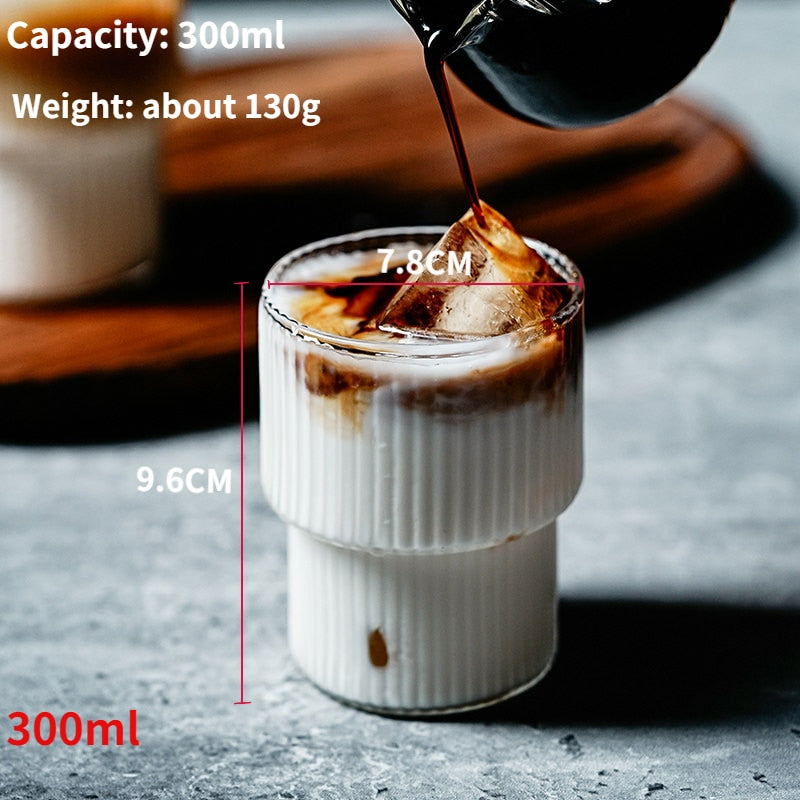 300ml Aesthetic Glass Milk Coffee Cup