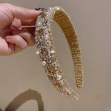 Load image into Gallery viewer, Gold Luxury Pearl Crystal Hairband