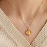 Load image into Gallery viewer, Mark of Blossom Gold Pendant Necklace