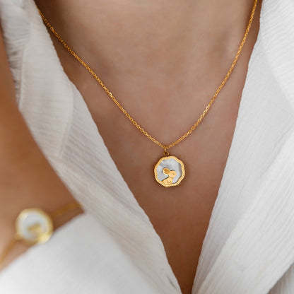 Bunny Natural Shell Pendant Necklace