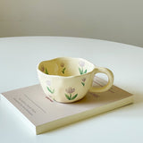 Load image into Gallery viewer, Irregular Floral Ceramic Coffee Cup