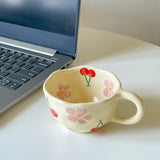 Load image into Gallery viewer, Irregular Floral Ceramic Coffee Cup