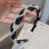 Load image into Gallery viewer, Vintage Pearl Beaded Woven Headband