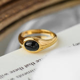 Load image into Gallery viewer, Black Agate Bold Ring