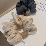 Load image into Gallery viewer, Rhinestone Silk Satin Hair Scrunchies