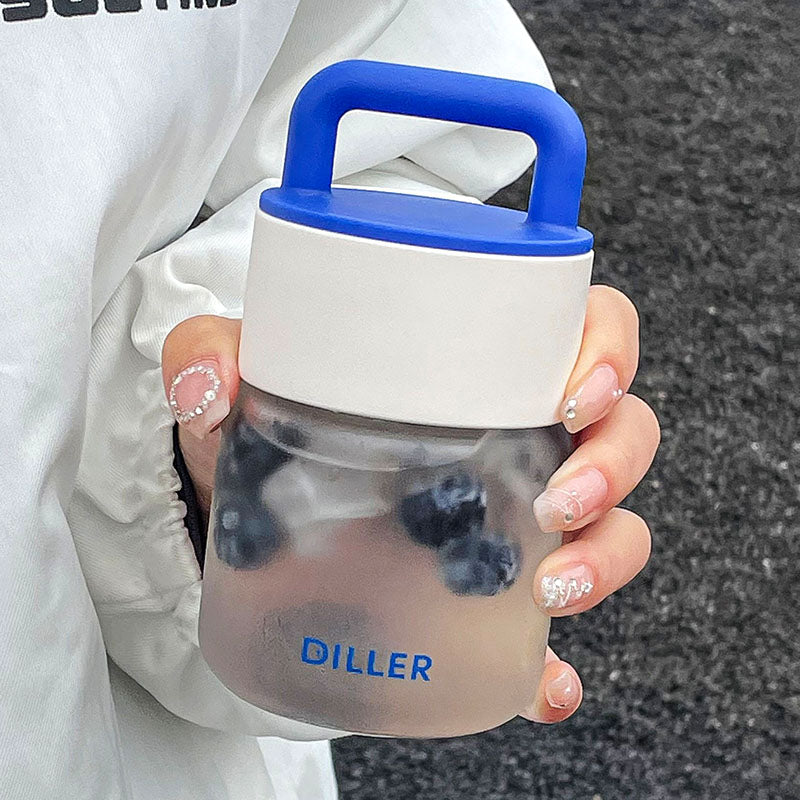 Glass Water Bottle with Handle