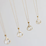 Load image into Gallery viewer, 14K Gold Crystal Ball Pendant Necklace