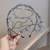 Load image into Gallery viewer, Blue Crystal Hair Vine Headband
