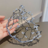 Load image into Gallery viewer, Blue Crystal Hair Vine Headband