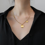 Load image into Gallery viewer, Gold Star Medallion Pendant Necklace