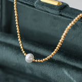 Load image into Gallery viewer, Natural Pearl Small Gold Beads Choker