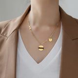 Load image into Gallery viewer, Gold Star Medallion Pendant Necklace