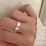 Load image into Gallery viewer, S925 Sterling Silver Luck Pearl Open Ring