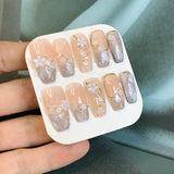 Load image into Gallery viewer, Cat Eye Glitter Sakura Pink Coffin Press On Nails