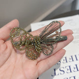 Load image into Gallery viewer, Crystal Beaded Butterfly Hair Clips