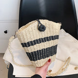 Load image into Gallery viewer, Summer Boho Straw Crossbody Shoulder Bag