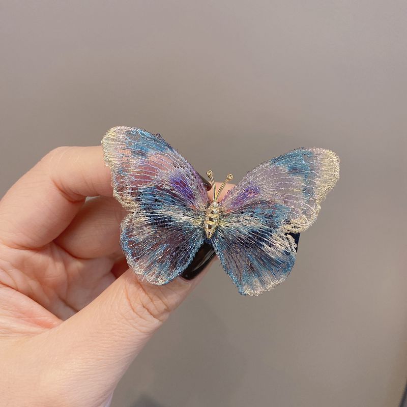 Embroidered Lace Butterfly Hair Clip