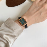 Load image into Gallery viewer, Vintage Square Dial Leather Strap Watch