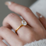 Load image into Gallery viewer, 18K Gold Plated Oval Zircon Ring