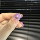 Load image into Gallery viewer, Glittering Purple Short Round Press on Nails