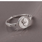 Load image into Gallery viewer, 925 Sterling Silver Medallion Open Ring